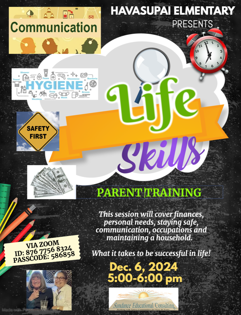 Parent Training Life Skills Flyer